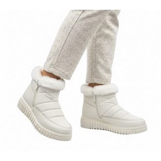   Utolsó Pár !!!!HELSINKI orkános, bélelt thermo női bokacsizma fehér