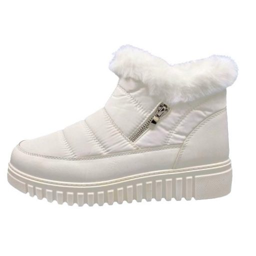 Utolsó Pár !!!!HELSINKI orkános, bélelt thermo női bokacsizma fehér