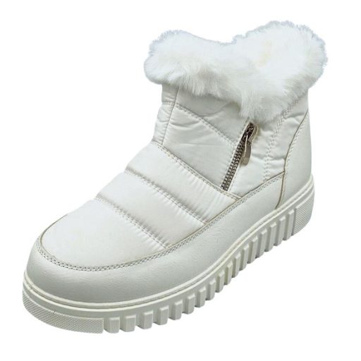 Utolsó Pár !!!!HELSINKI orkános, bélelt thermo női bokacsizma fehér