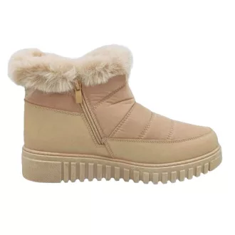   Utolsó Pár !!!! HELSINKI orkános, bélelt thermo női bokacsizma beige