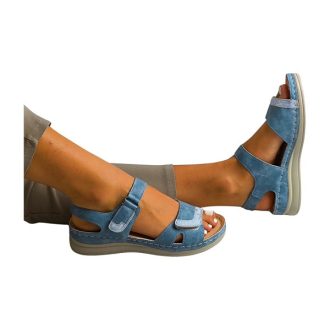   CLASSIC  FASHION dupla tépőzáras női szandál világoskék