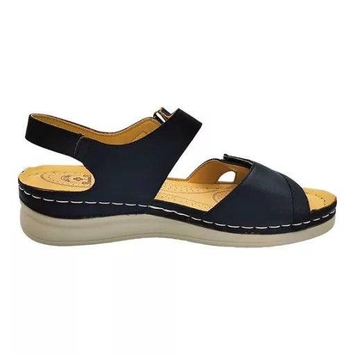 CLASSIC  FASHION dupla tépőzáras női szandál fekete