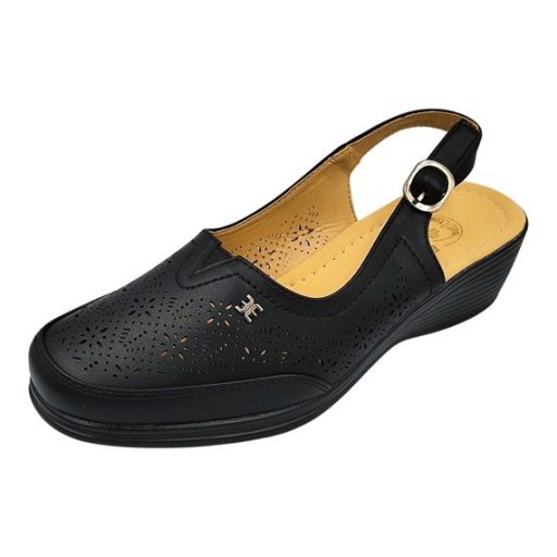 MAGDALÉNA női kényelmi szandál állítható pánttal – fekete