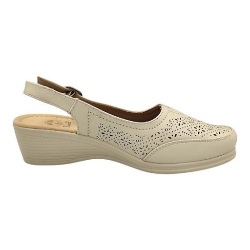 MAGDALÉNA női kényelmi szandál állítható pánttal – bézs