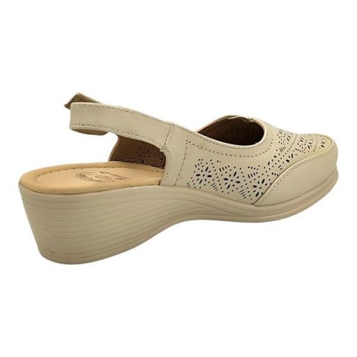 MAGDALÉNA női kényelmi szandál állítható pánttal – bézs