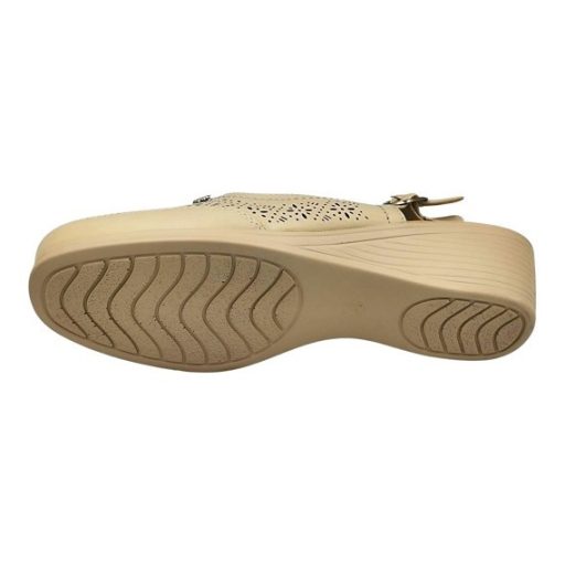 MAGDALÉNA női kényelmi szandál állítható pánttal – bézs