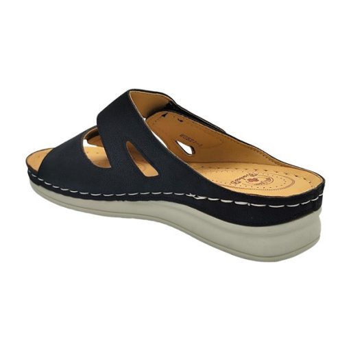 MYKONOS dupla tépőzáras női papucs fekete