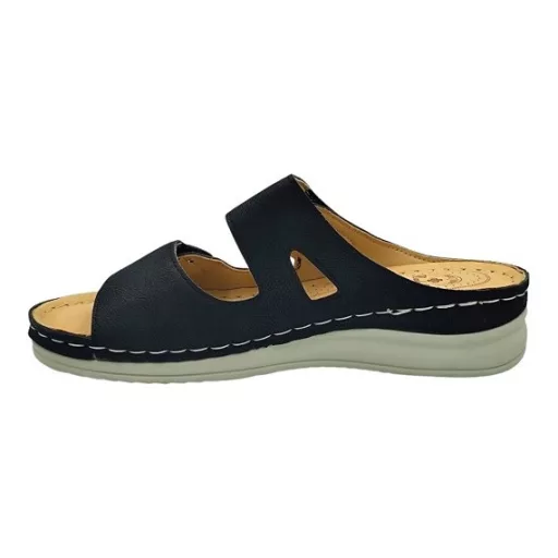 MYKONOS dupla tépőzáras női papucs fekete