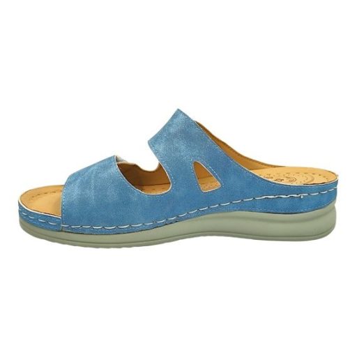 MYKONOS dupla tépőzáras női papucs világoskék