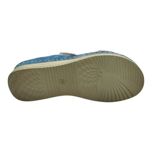 MYKONOS dupla tépőzáras női papucs világoskék