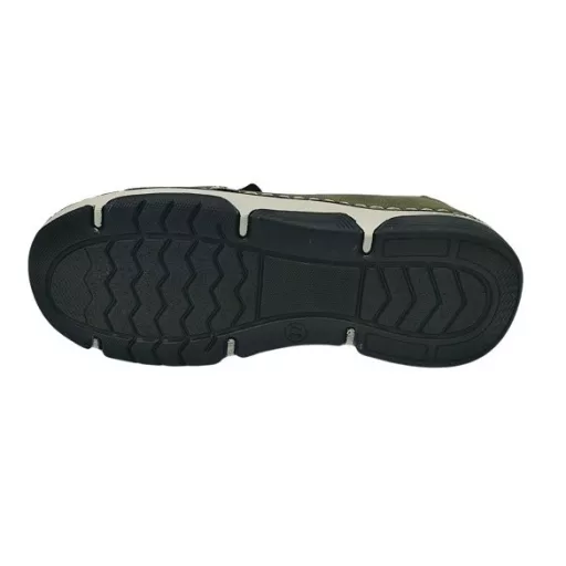 BERGAMO kollekció fűzős, bőr talpbetétes, cipzárdíszes női cipő zöld