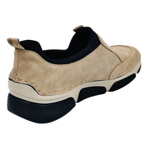 RÓMA kolekció bebújós őszi cipő bőr talpbetéttel beige