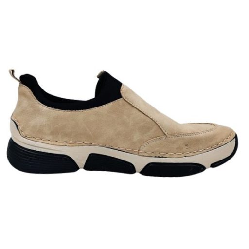 RÓMA kolekció bebújós őszi cipő bőr talpbetéttel beige