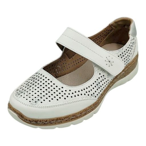 LUNA CHARM női pántos cipő – fehér