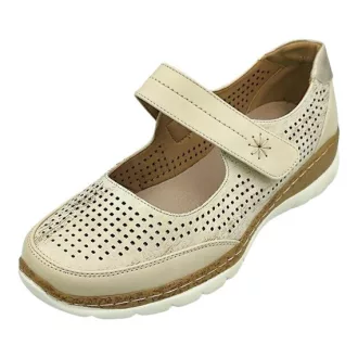 LUNA CHARM női pántos cipő – beige