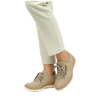   ACTIVA STEP női sportos félcipő beige – bőr talpbetéttel