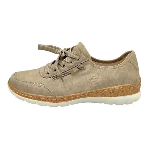 ACTIVA STEP női sportos félcipő beige – bőr talpbetéttel