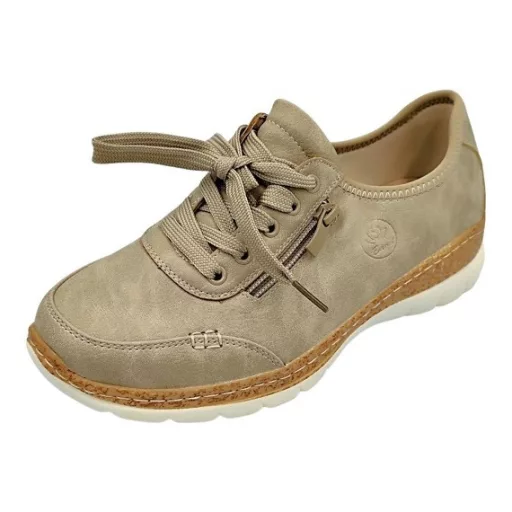 ACTIVA STEP női sportos félcipő beige – bőr talpbetéttel