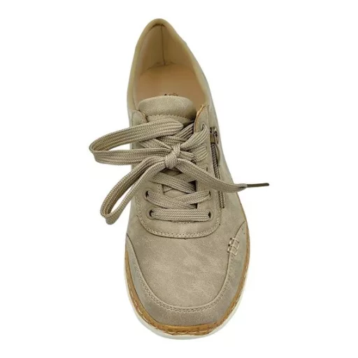 ACTIVA STEP női sportos félcipő beige – bőr talpbetéttel