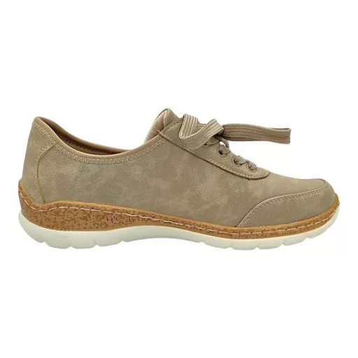 ACTIVA STEP női sportos félcipő beige – bőr talpbetéttel