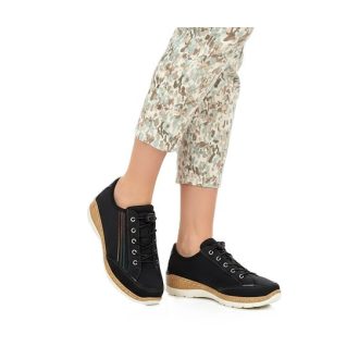   ACTIVA FIT női sportos félcipő fekete – bőr talpbetéttel