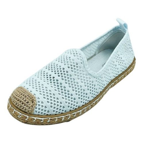Solena női nyári cipő - légáteresztő espadrille stílusú nyári cipő fehér