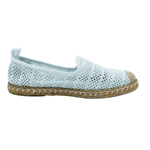 Solena női nyári cipő - légáteresztő espadrille stílusú nyári cipő fehér
