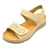 SUNNY dupla tépőzáras női szandál beige