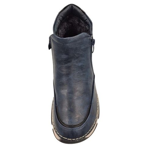 RÓMA kollekció bélelt női bokacsizma kék