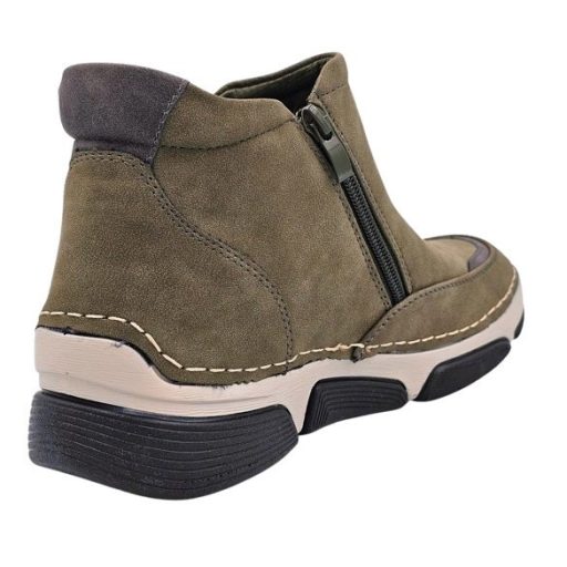 RÓMA kollekció bélelt női bokacsizma zöld