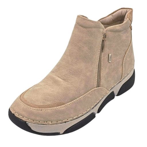 RÓMA kollekció bélelt női bokacsizma beige