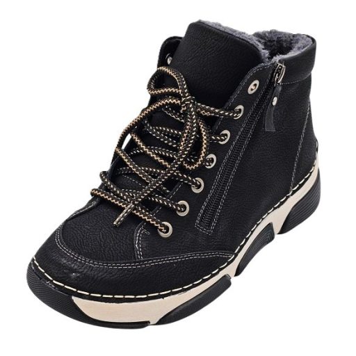 BERGAMO kollekció bélelt női bokacsizma fekete