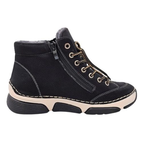 BERGAMO kollekció bélelt női bokacsizma fekete