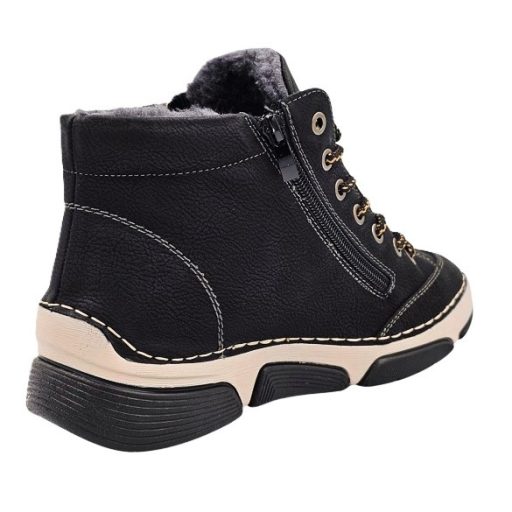 BERGAMO kollekció bélelt női bokacsizma fekete