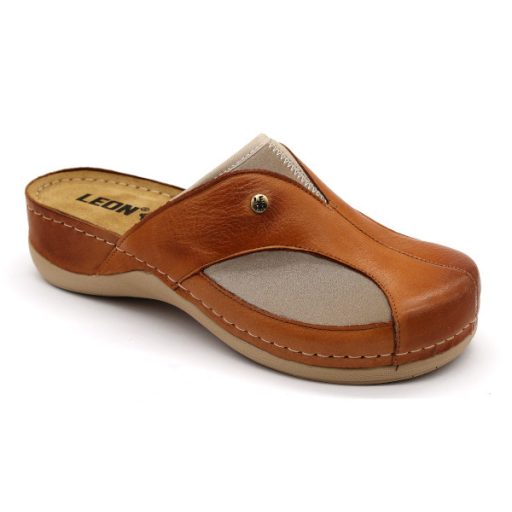 912 Leon bütykös bőr gyógyklumpa barna/beige hallux