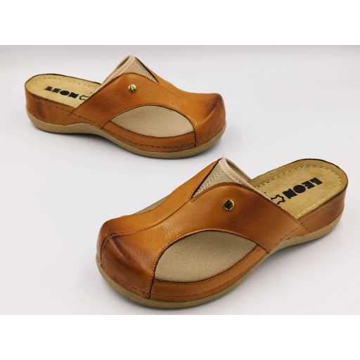 912 Leon bütykös bőr gyógyklumpa barna/beige hallux