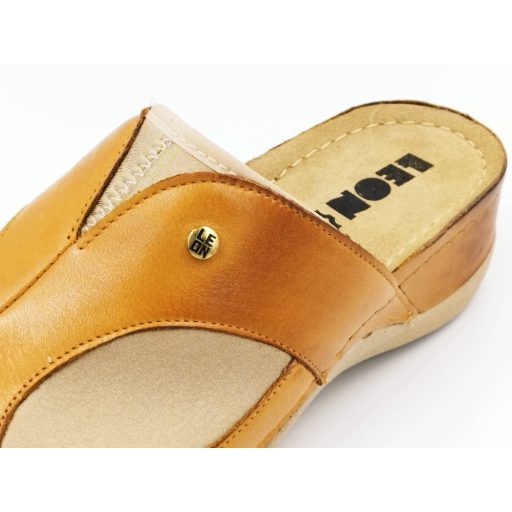 912 Leon bütykös bőr gyógyklumpa barna/beige hallux