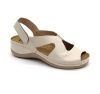 924 LEON Comfort női nappa bőr szandál beige