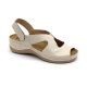 924 LEON Comfort női nappa bőr szandál beige