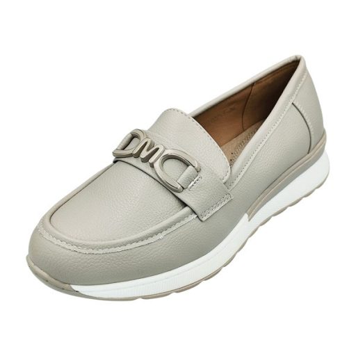 Dahlia trendi női loafer cipő taupe