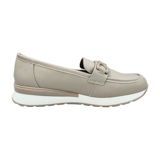 Dahlia trendi női loafer cipő taupe