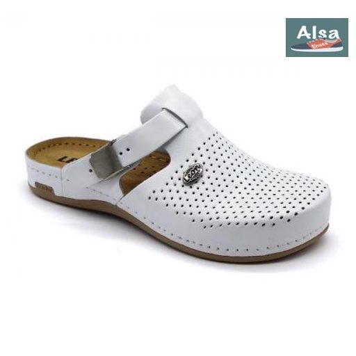 950 Leon csatos bőr munkavédelmi bevizsgált gyógyklumpa fehér