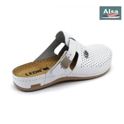 950 Leon csatos bőr munkavédelmi bevizsgált gyógyklumpa fehér