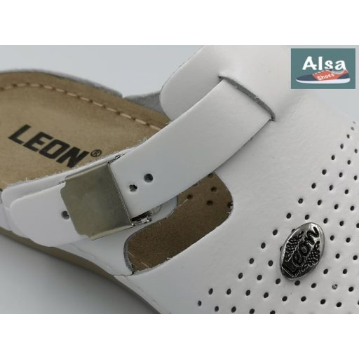 950 Leon csatos bőr munkavédelmi bevizsgált gyógyklumpa fehér