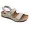 966 Lapos talpú női bőr szandál beige