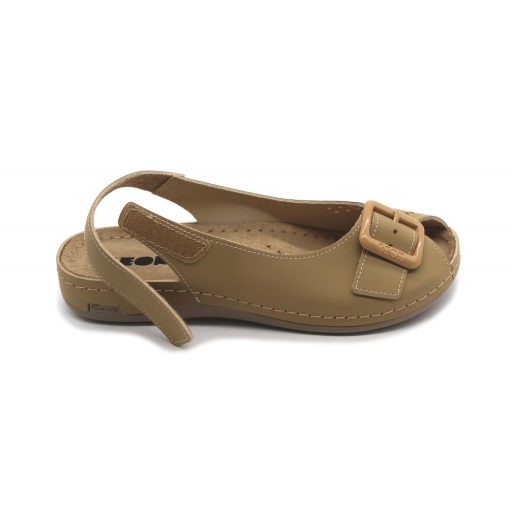 968 LEON  bőr szandál beige