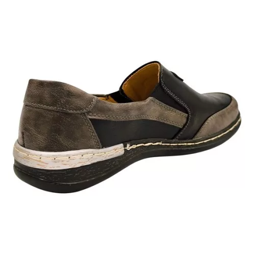 Exclusive női utcai cipő bőr talpbetéttel fekete/szürke