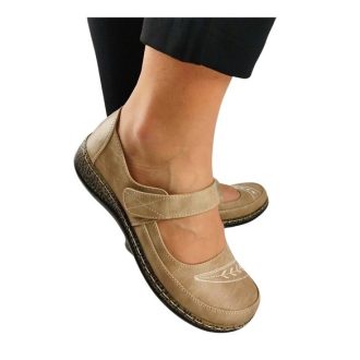 Athén gojzervarrott női pántos cipő bőr talpbetéttel beige   Athén gojzervarrott női pántos cipő bőr talpbetéttel beige