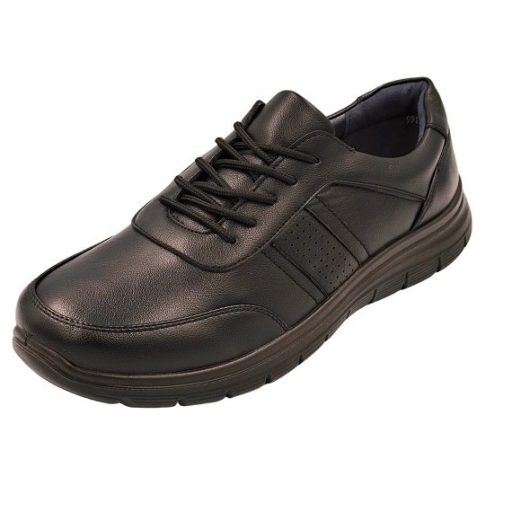 ComJeans férfi utcai cipő bőr talpbetéttel fekete