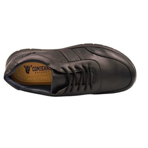 ComJeans férfi utcai cipő bőr talpbetéttel fekete